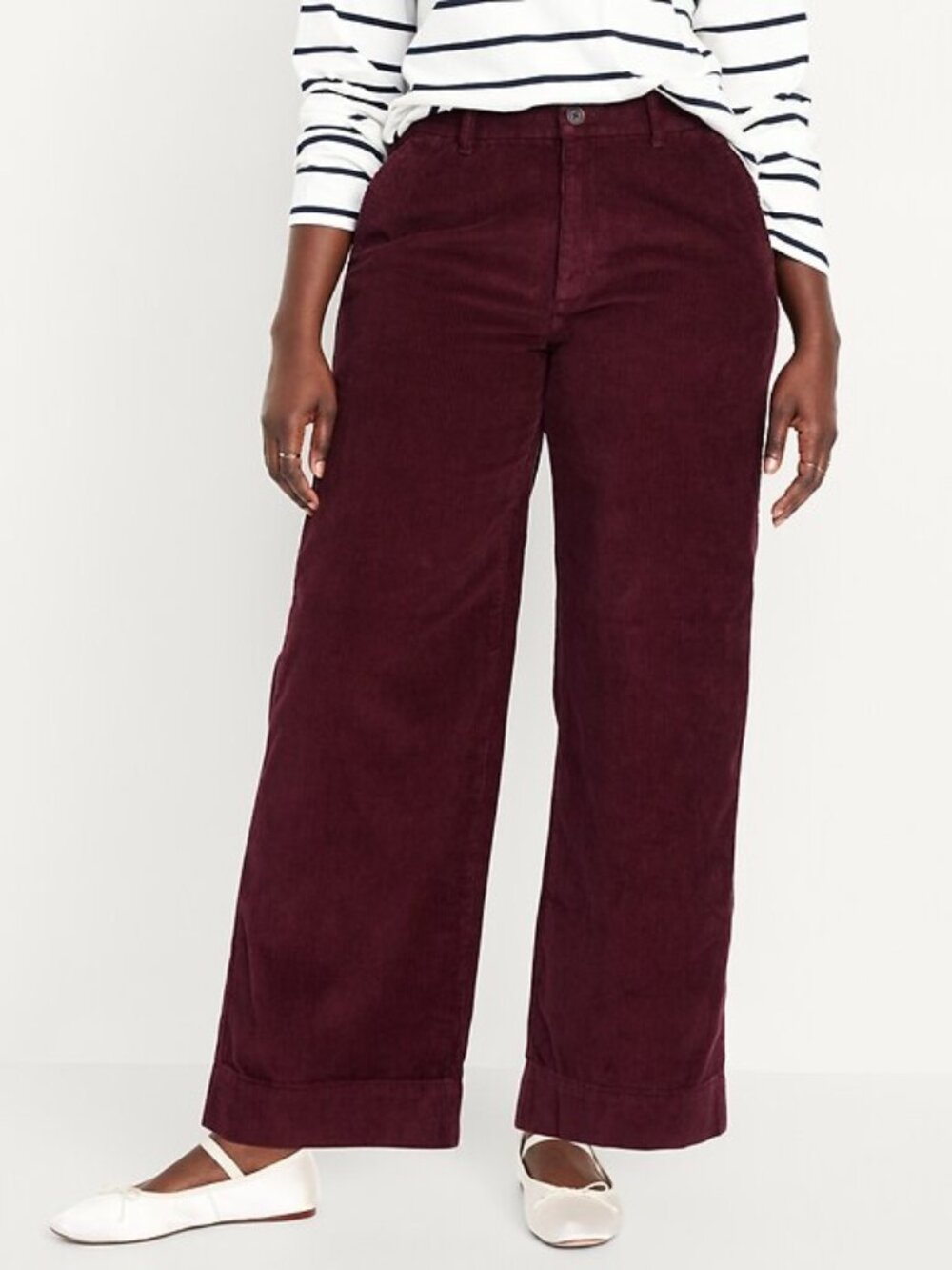 OLD NAVY high rise wide leg corduroy pants in royal velvet (sz12)